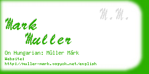 mark muller business card